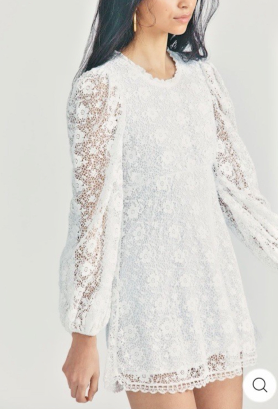Love Shack Fancy Leira Dress Pure White, Size 8